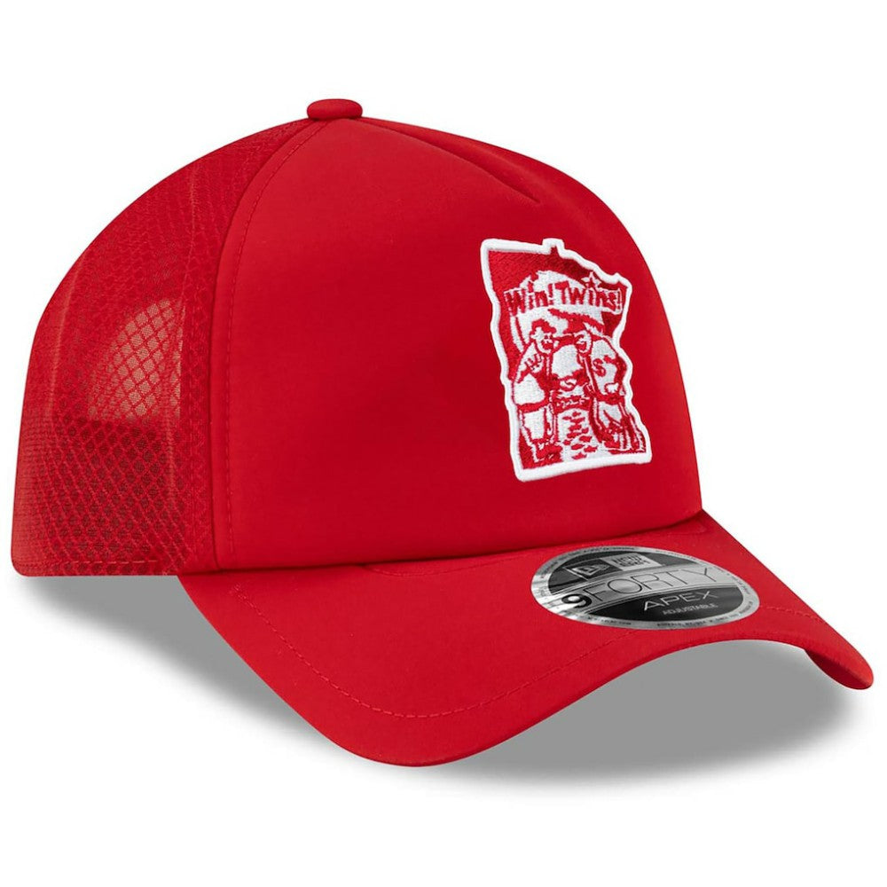 Minnesota Twins New Era 2026 Batting Practice Alternate Apex 9FORTY Adjustable Hat - Red Hats