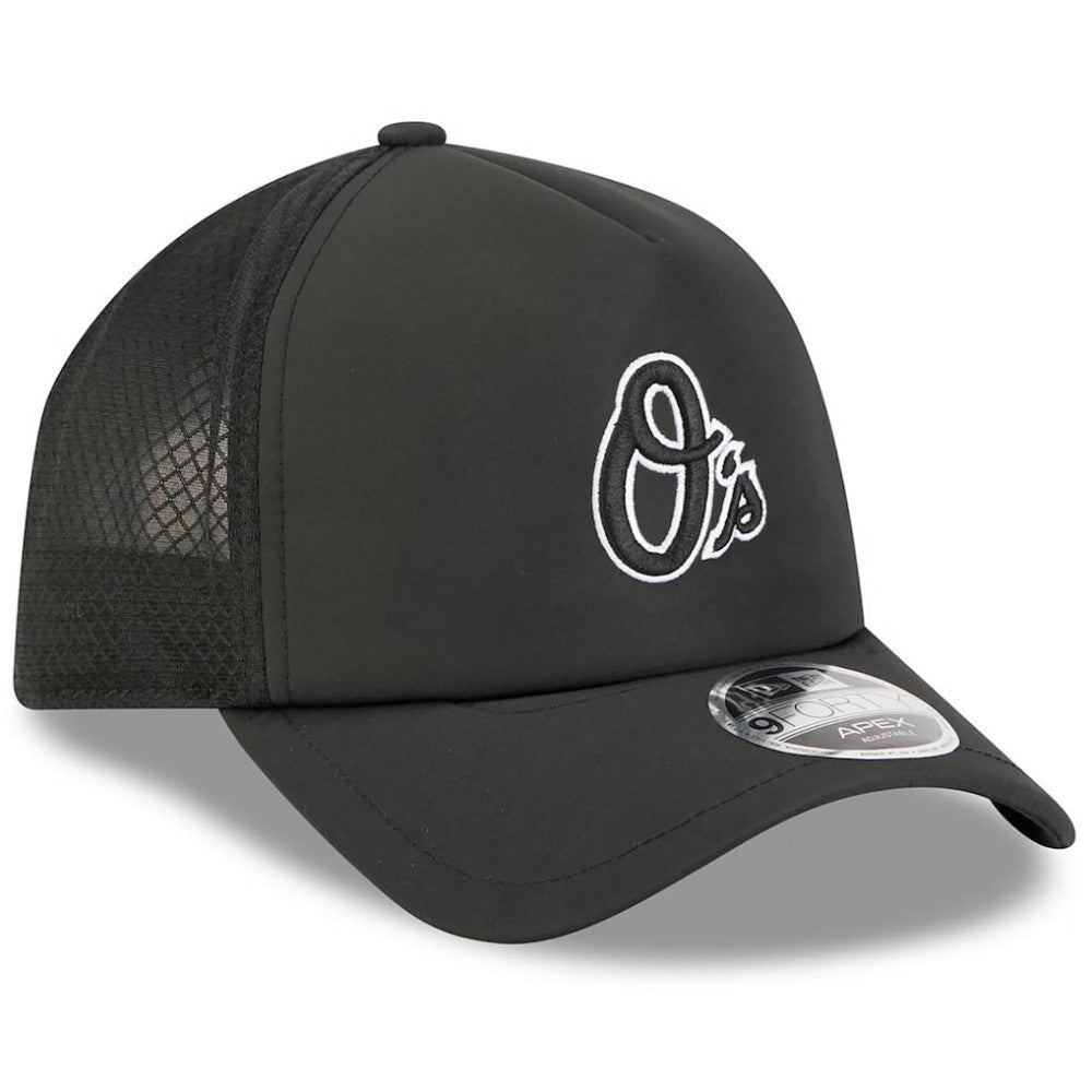 Baltimore Orioles New Era 2026 Batting Practice Alternate Apex 9FORTY Adjustable Hat - Black Hats