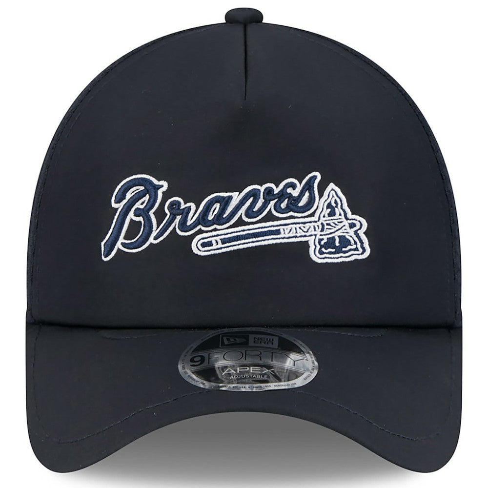 Atlanta Braves New Era 2026 Batting Practice Alternate Apex 9FORTY Adjustable Hat - Navy Hats