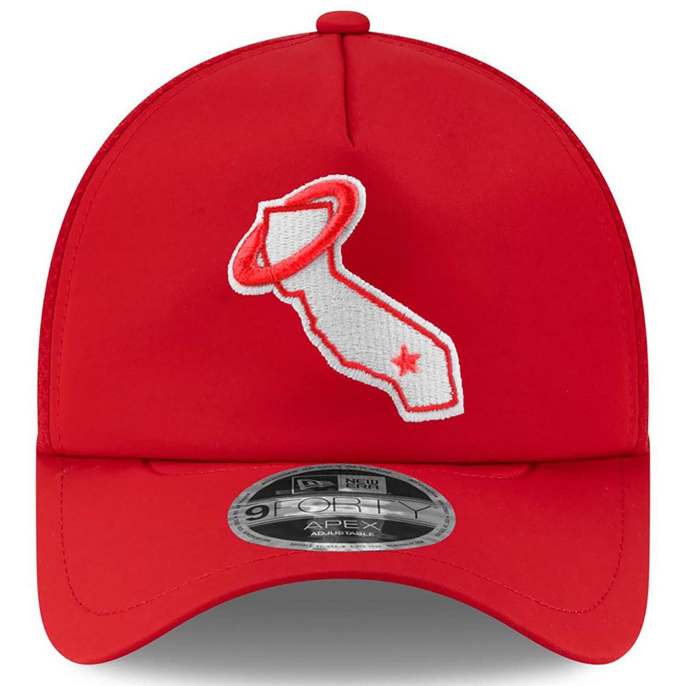 Los Angeles Angels New Era 2026 Batting Practice Alternate Apex 9FORTY Adjustable Hat - Red Hats
