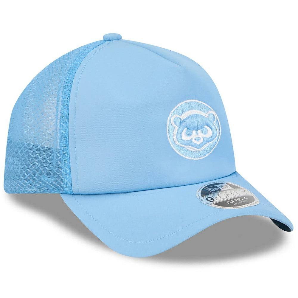 Chicago Cubs New Era 2026 Batting Practice Alternate Apex 9FORTY Adjustable Hat - Light Blue Hats