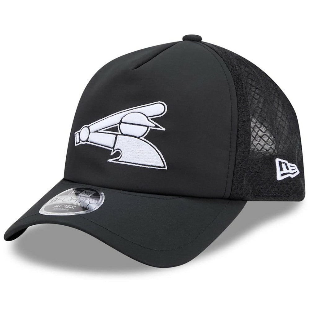 Chicago White Sox New Era 2026 Batting Practice Alternate Apex 9FORTY Adjustable Hat - Black Hats