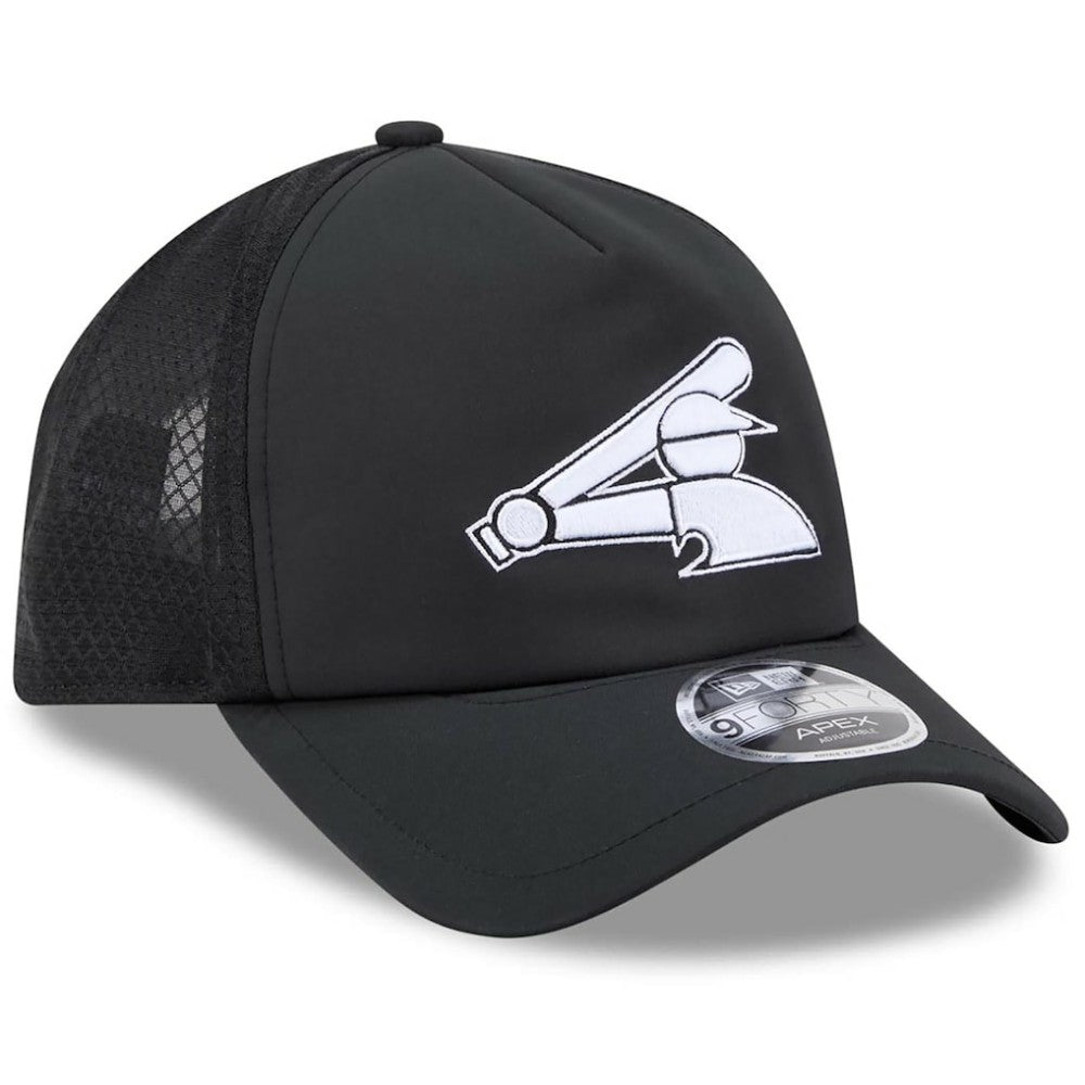 Chicago White Sox New Era 2026 Batting Practice Alternate Apex 9FORTY Adjustable Hat - Black Hats