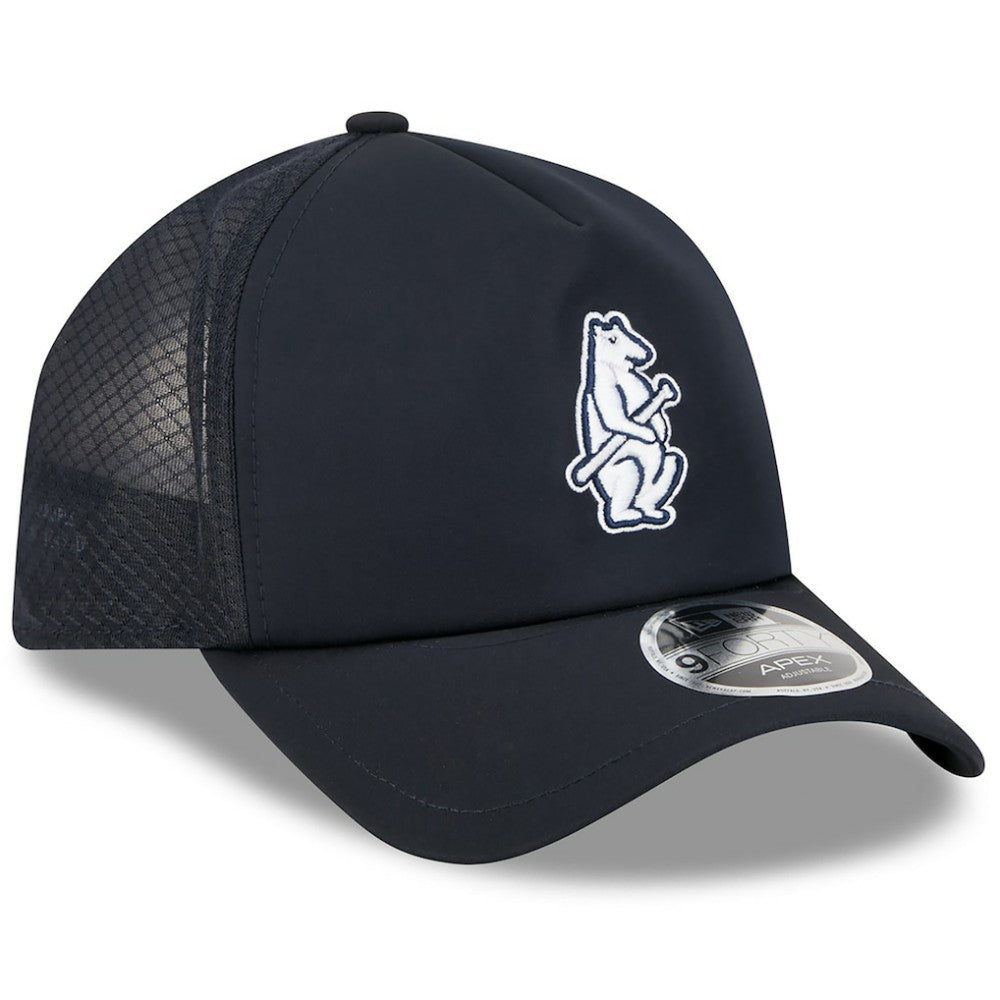 Chicago Cubs New Era 2026 Batting Practice Alternate Apex 9FORTY Adjustable Hat - Navy Hats