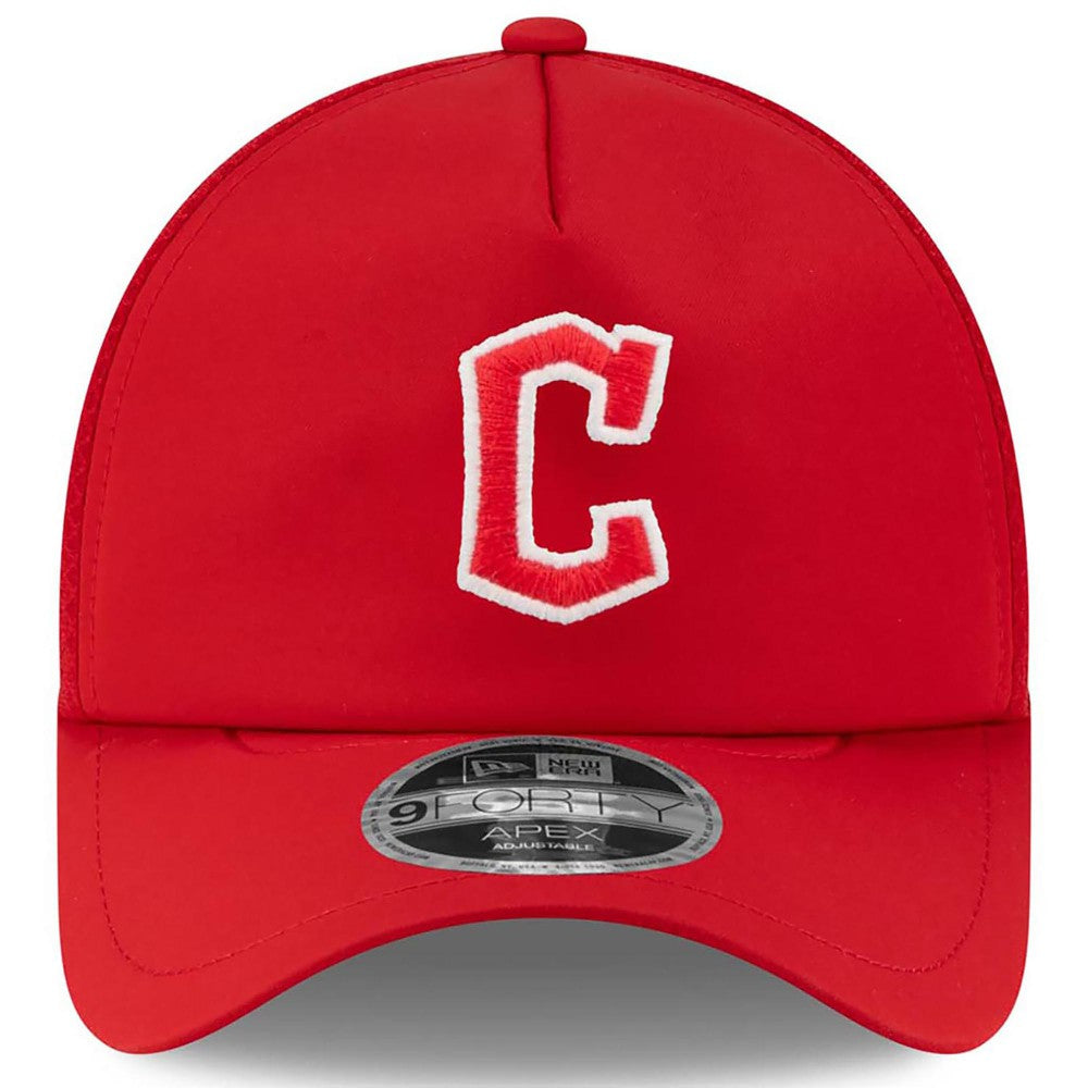 Cleveland Guardians New Era 2026 Batting Practice Apex 9FORTY Adjustable Trucker Hat - Red Hats