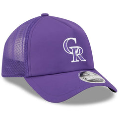 Colorado Rockies New Era 2026 Batting Practice Apex 9FORTY Adjustable Trucker Hat - Purple Hats