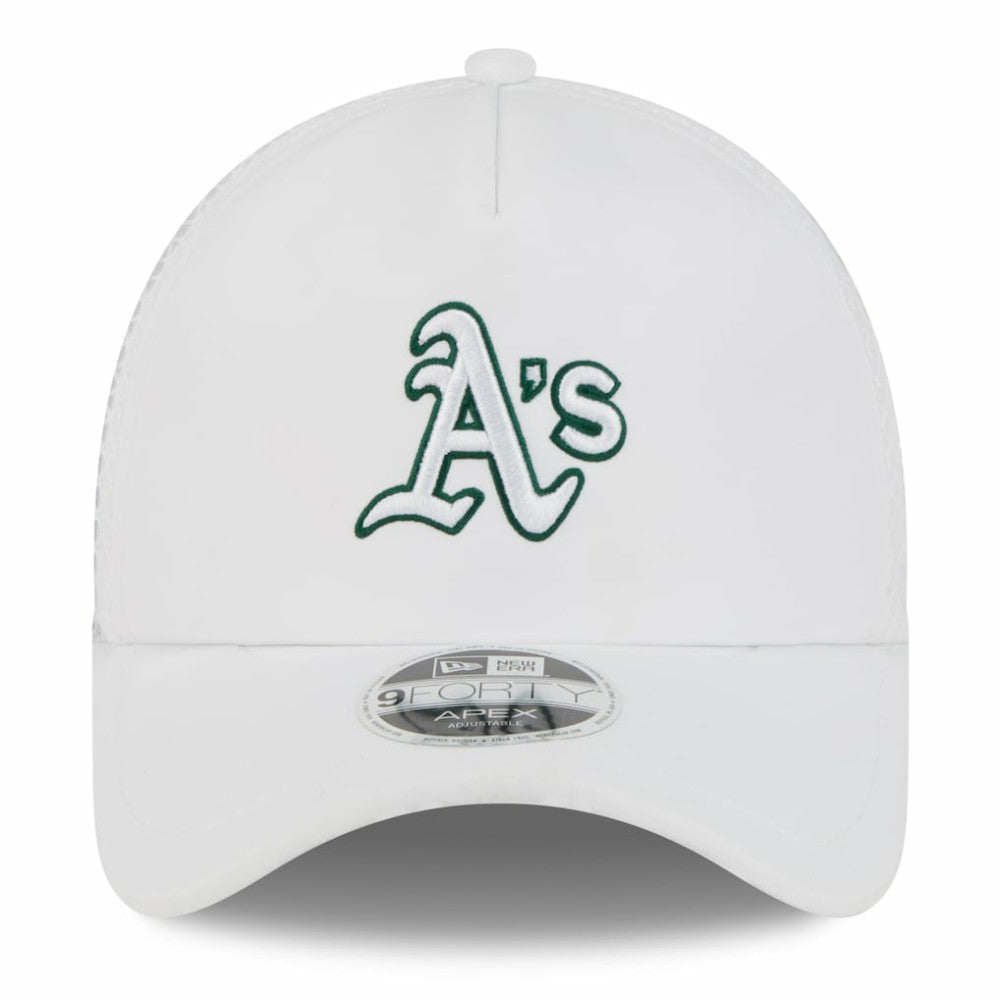 Athletics New Era 2026 Batting Practice Apex 9FORTY Adjustable Trucker Hat - White Hats