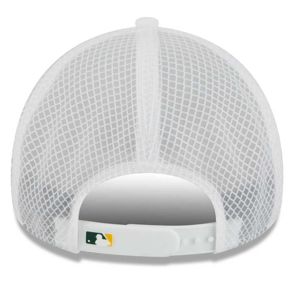 Athletics New Era 2026 Batting Practice Apex 9FORTY Adjustable Trucker Hat - White Hats