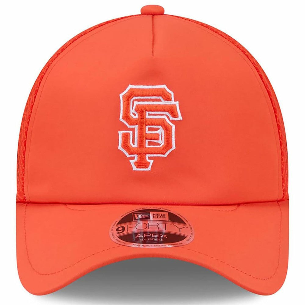 San Francisco Giants New Era 2026 Batting Practice Apex 9FORTY Adjustable Trucker Hat - Orange Hats