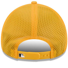 Athletics New Era 2026 Batting Practice Apex 9FORTY Adjustable Trucker Hat - Gold Hats