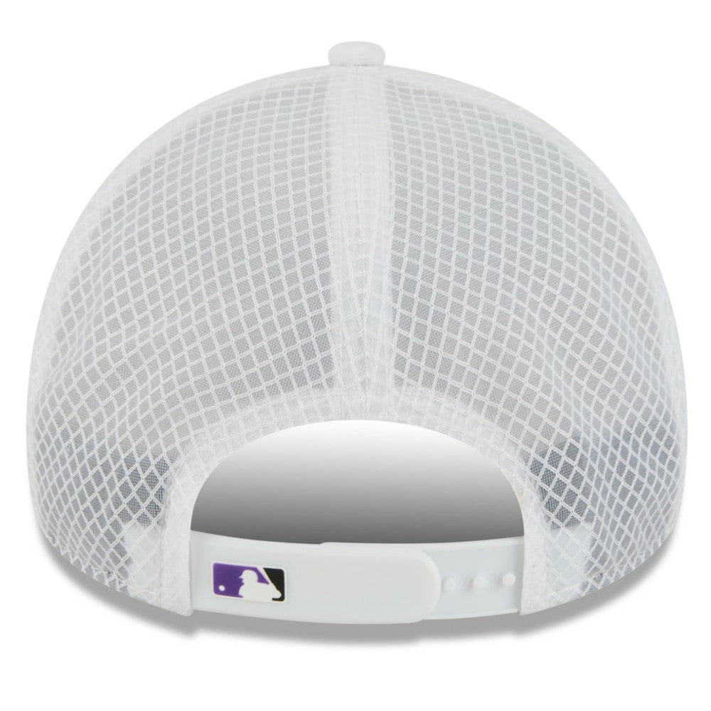Colorado Rockies New Era 2026 Batting Practice Apex 9FORTY Adjustable Trucker Hat - White Hats