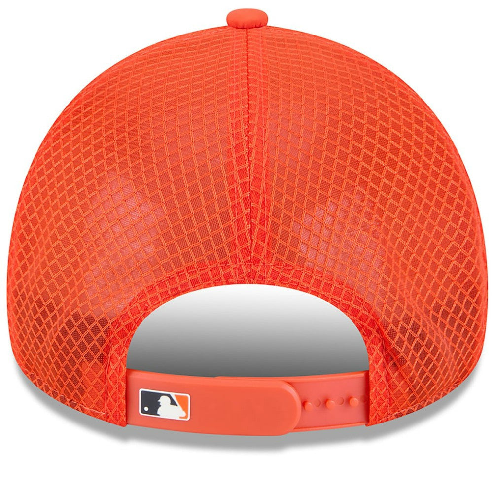 Detroit Tigers New Era 2026 Batting Practice Apex 9FORTY Adjustable Trucker Hat - Orange Hats