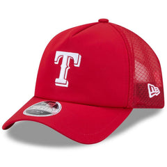 Texas Rangers New Era 2026 Batting Practice Apex 9FORTY Adjustable Trucker Hat - Red Hats
