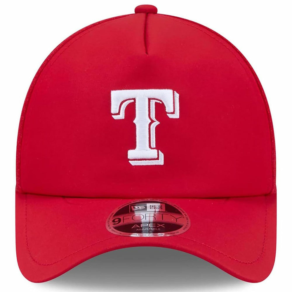 Texas Rangers New Era 2026 Batting Practice Apex 9FORTY Adjustable Trucker Hat - Red Hats