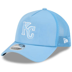 Kansas City Royals New Era 2026 Batting Practice Apex 9FORTY Adjustable Trucker Hat - Light Blue Hats
