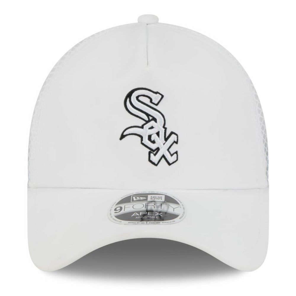 Chicago White Sox New Era 2026 Batting Practice Apex 9FORTY Adjustable Trucker Hat - White Hats