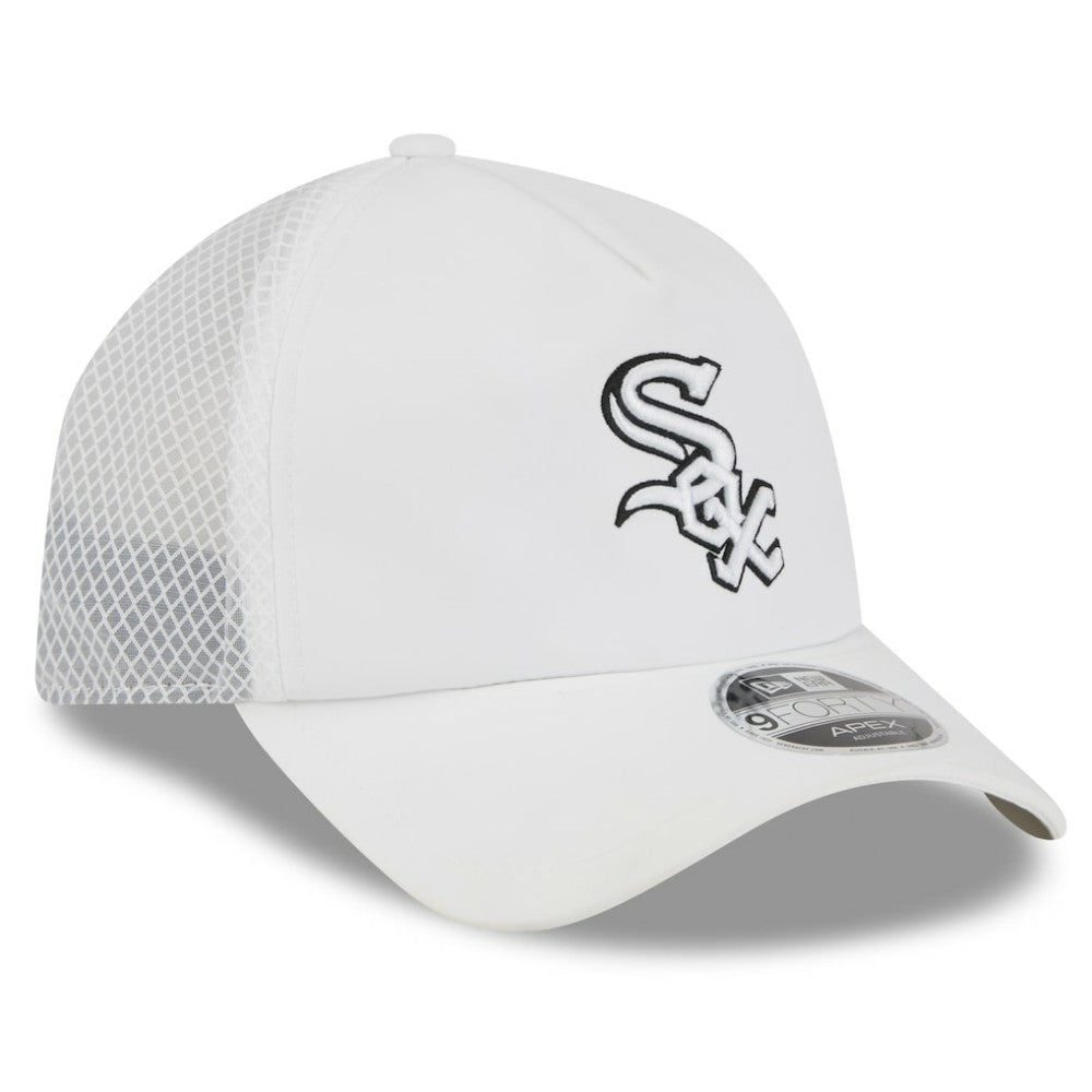 Chicago White Sox New Era 2026 Batting Practice Apex 9FORTY Adjustable Trucker Hat - White Hats