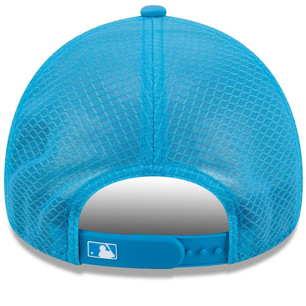Miami Marlins New Era 2026 Batting Practice Apex 9FORTY Adjustable Trucker Hat - Blue Hats