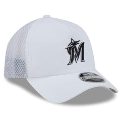 Miami Marlins New Era 2026 Batting Practice Apex 9FORTY Adjustable Trucker Hat - White Hats