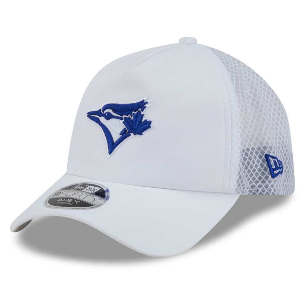 Toronto Blue Jays New Era 2026 Batting Practice Apex 9FORTY Adjustable Trucker Hat - White Hats