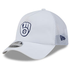 Milwaukee Brewers New Era 2026 Batting Practice Apex 9FORTY Adjustable Trucker Hat - White Hats