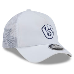 Milwaukee Brewers New Era 2026 Batting Practice Apex 9FORTY Adjustable Trucker Hat - White Hats