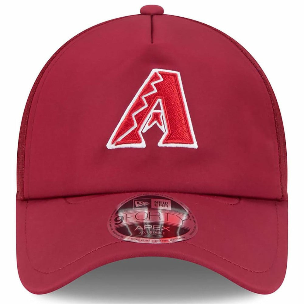 Arizona Diamondbacks New Era 2026 Batting Practice Apex 9FORTY Adjustable Trucker Hat - Dark Red Hats