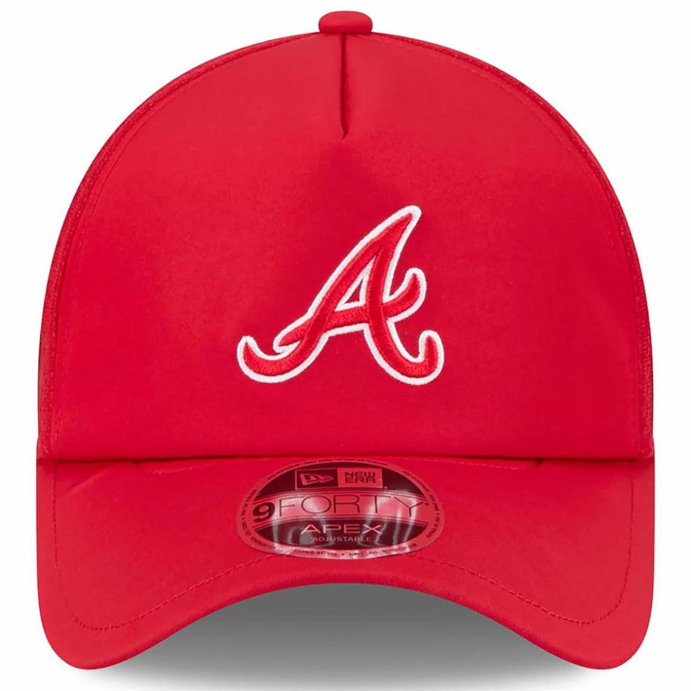Atlanta Braves New Era 2026 Batting Practice Apex 9FORTY Adjustable Trucker Hat - Red Hats
