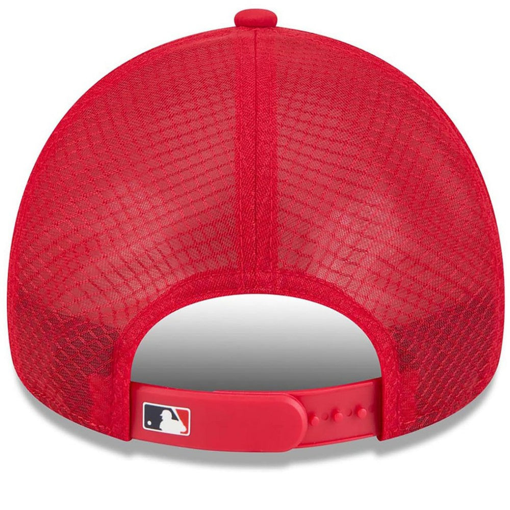 Atlanta Braves New Era 2026 Batting Practice Apex 9FORTY Adjustable Trucker Hat - Red Hats