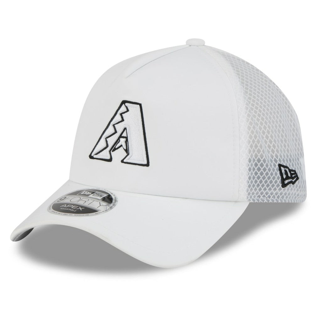 Arizona Diamondbacks New Era 2026 Batting Practice Apex 9FORTY Adjustable Trucker Hat - White Hats