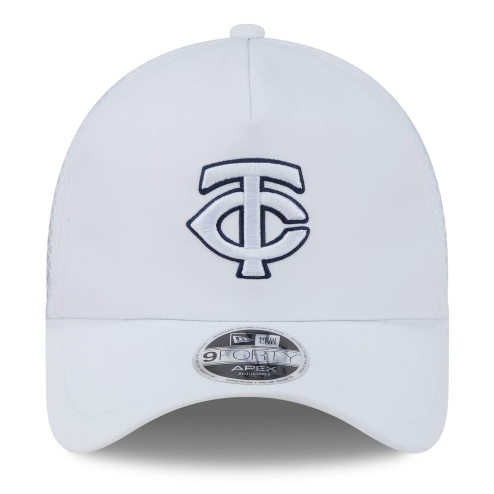 Minnesota Twins New Era 2026 Batting Practice Apex 9FORTY Adjustable Trucker Hat - White Hats