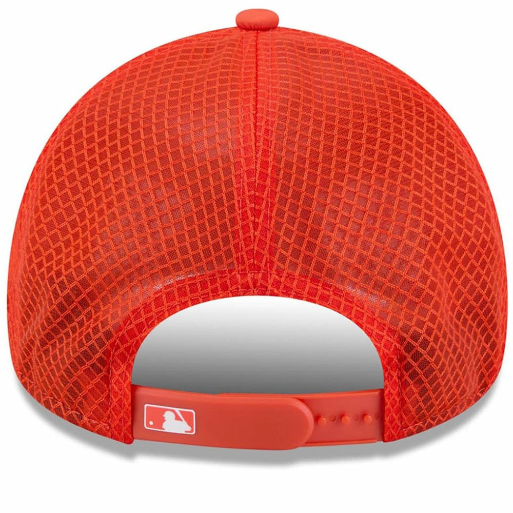Baltimore Orioles New Era 2026 Batting Practice Apex 9FORTY Adjustable Trucker Hat - Orange Hats