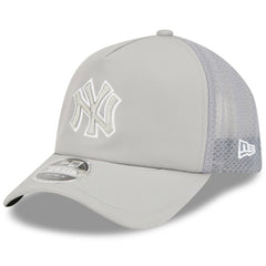New York Yankees New Era 2026 Batting Practice Apex 9FORTY Adjustable Trucker Hat - Gray Hats