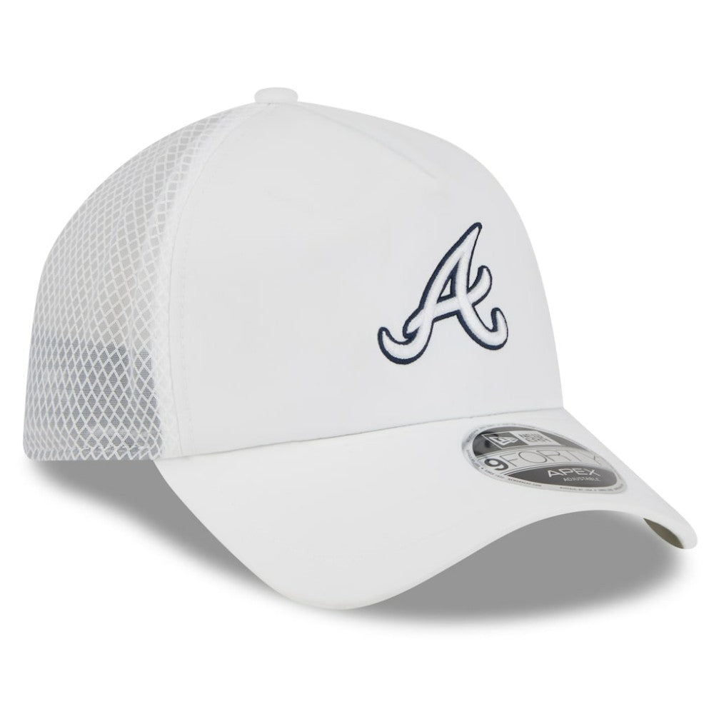 Atlanta Braves New Era 2026 Batting Practice Apex 9FORTY Adjustable Trucker Hat - White Hats