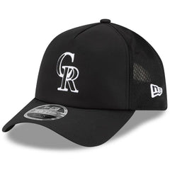 Colorado Rockies New Era 2026 Batting Practice Apex 9FORTY Adjustable Trucker Hat - Black Hats