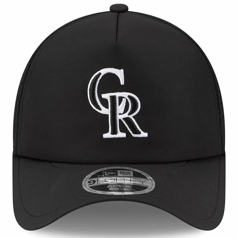 Colorado Rockies New Era 2026 Batting Practice Apex 9FORTY Adjustable Trucker Hat - Black Hats