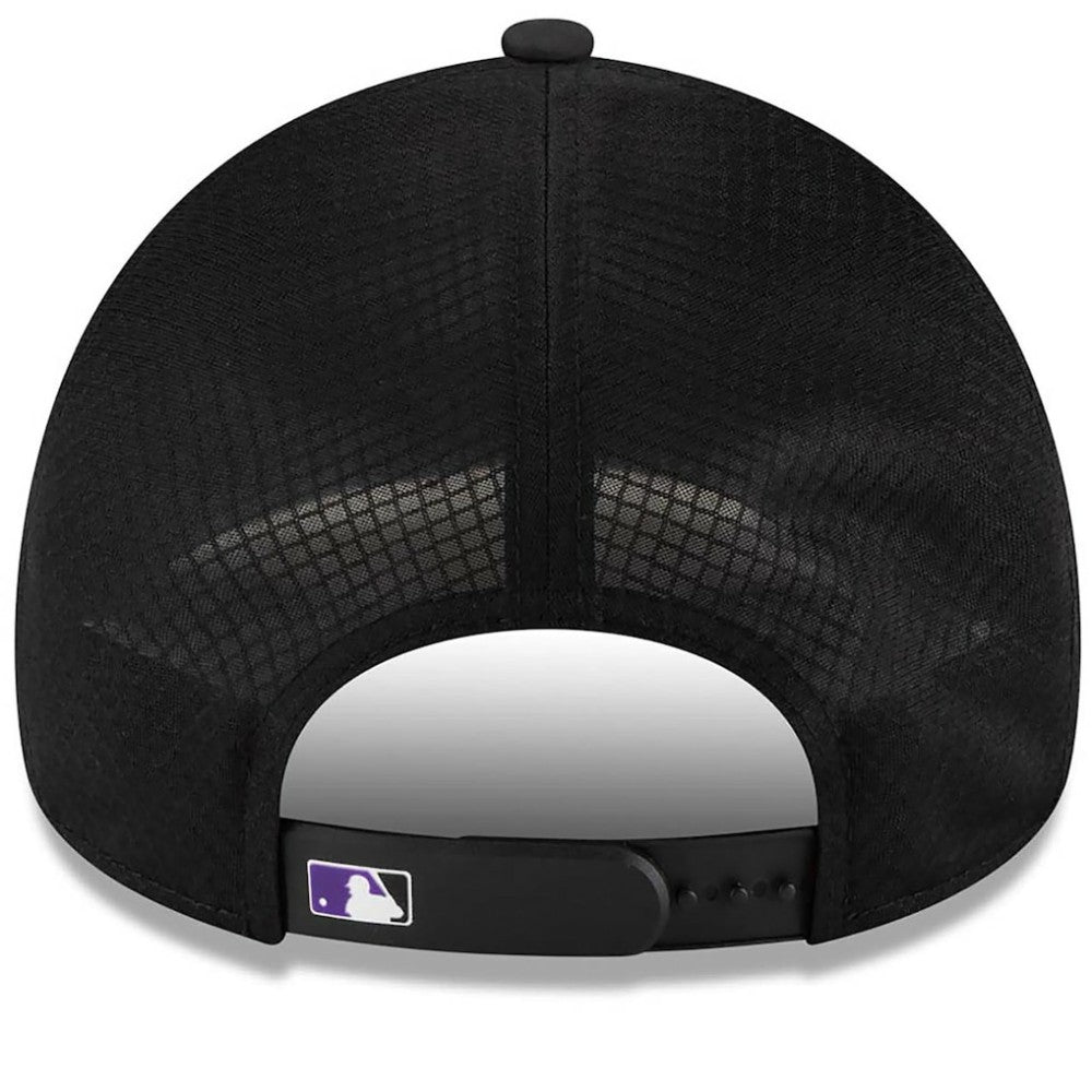 Colorado Rockies New Era 2026 Batting Practice Apex 9FORTY Adjustable Trucker Hat - Black Hats