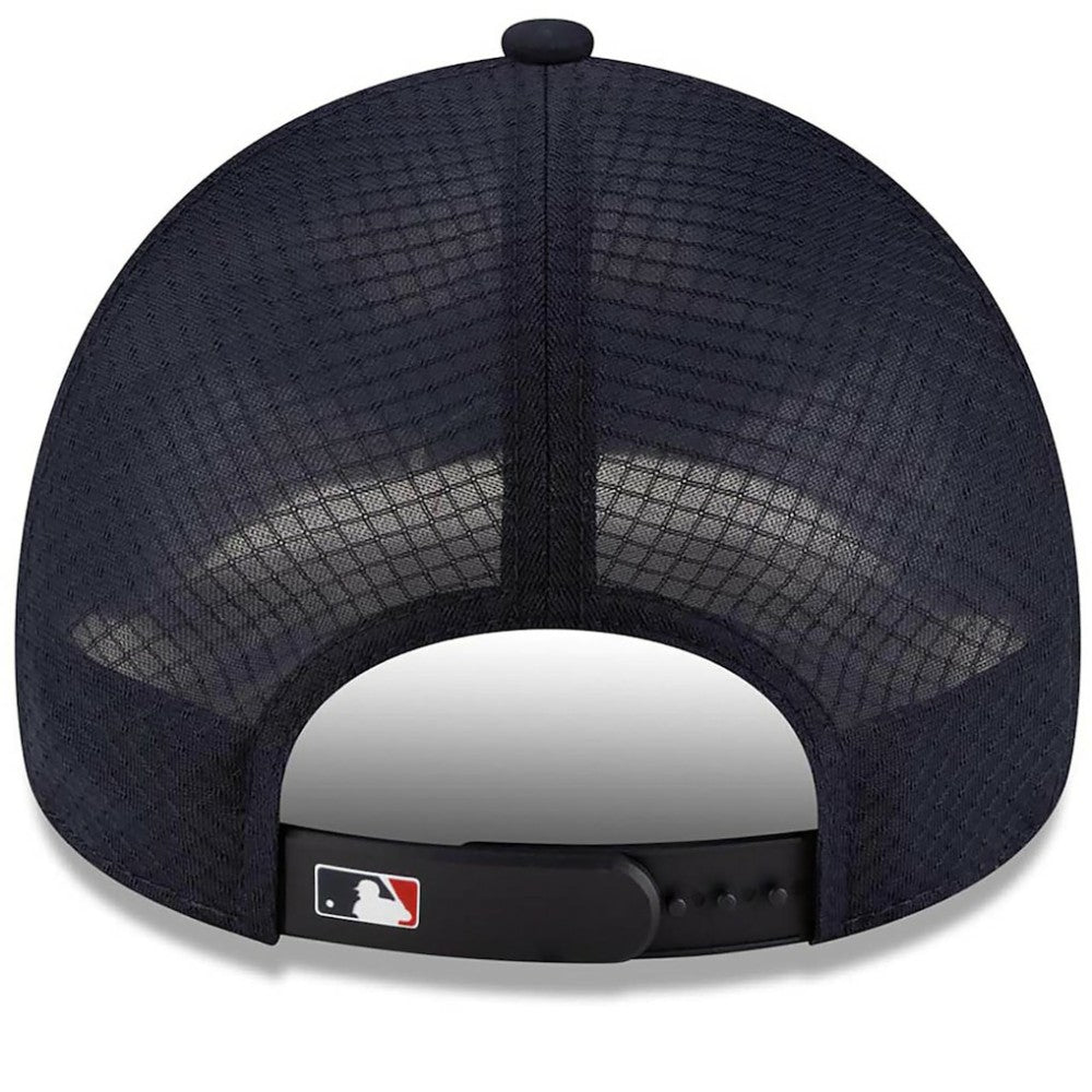Boston Red Sox New Era 2026 Batting Practice Apex 9FORTY Adjustable Trucker Hat - Navy Hats