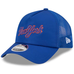 New York Mets New Era 2026 Batting Practice Apex 9FORTY Adjustable Trucker Hat - Royal Hats