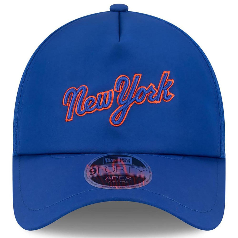New York Mets New Era 2026 Batting Practice Apex 9FORTY Adjustable Trucker Hat - Royal Hats