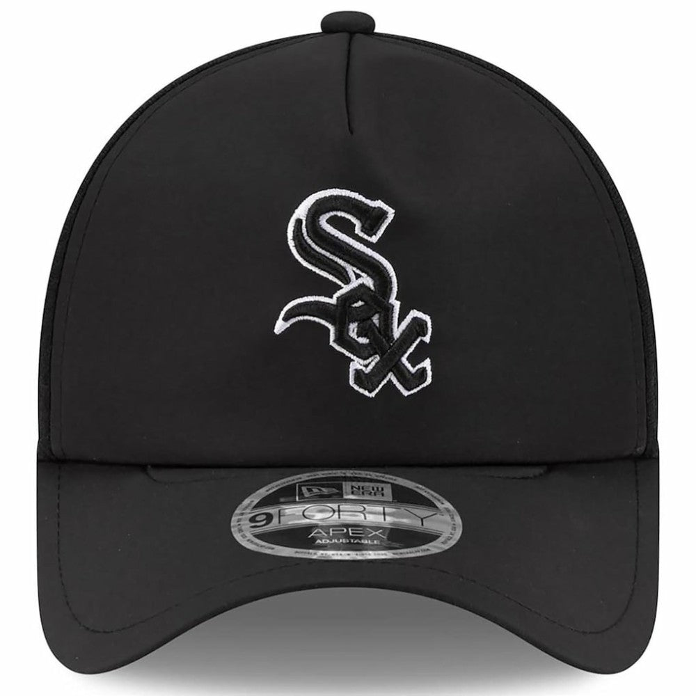 Chicago White Sox New Era 2026 Batting Practice Apex 9FORTY Adjustable Trucker Hat - Black Hats