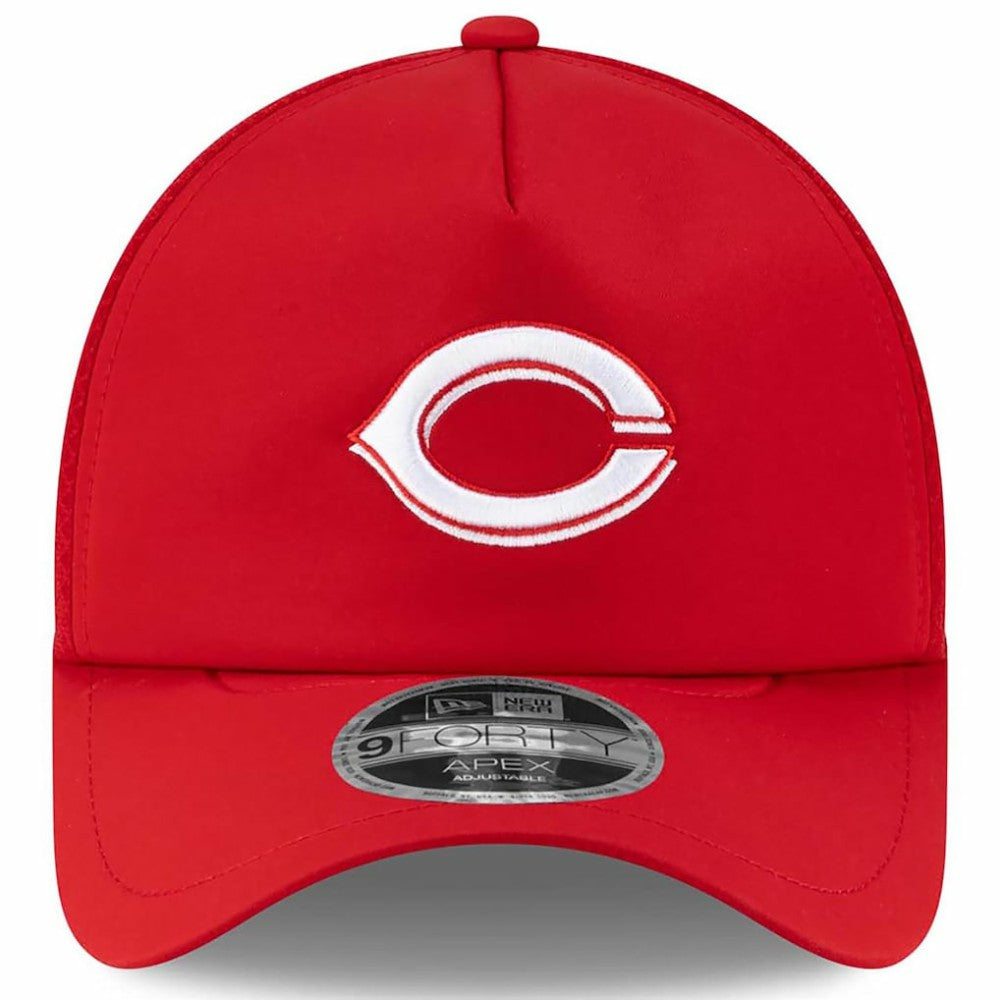 Cincinnati Reds New Era 2026 Batting Practice Apex 9FORTY Adjustable Trucker Hat - Red Hats
