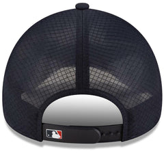 Cleveland Guardians New Era 2026 Batting Practice Apex 9FORTY Adjustable Trucker Hat - Navy Hats