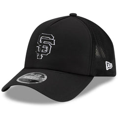 San Francisco Giants New Era 2026 Batting Practice Apex 9FORTY Adjustable Trucker Hat - Black Hats