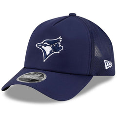Toronto Blue Jays New Era 2026 Batting Practice Apex 9FORTY Adjustable Trucker Hat - Navy Hats