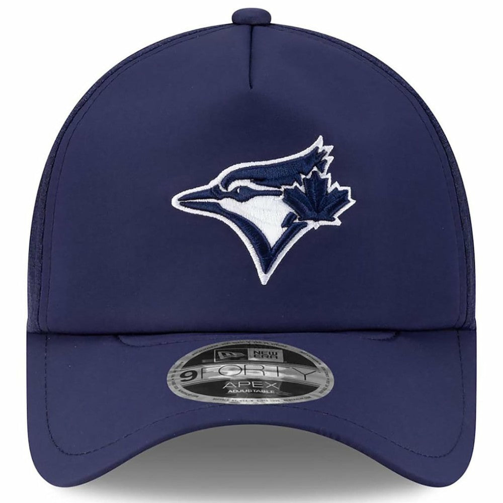Toronto Blue Jays New Era 2026 Batting Practice Apex 9FORTY Adjustable Trucker Hat - Navy Hats
