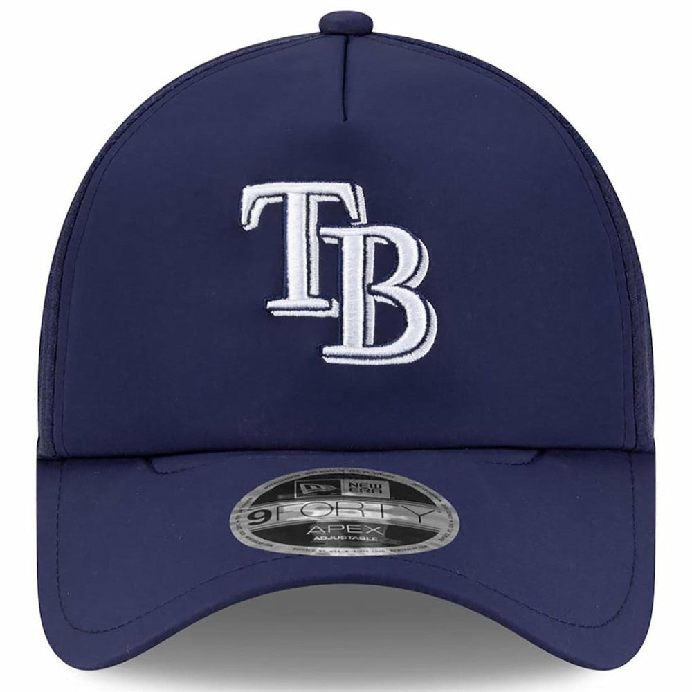 Tampa Bay Rays New Era 2026 Batting Practice Apex 9FORTY Adjustable Trucker Hat - Navy Hats