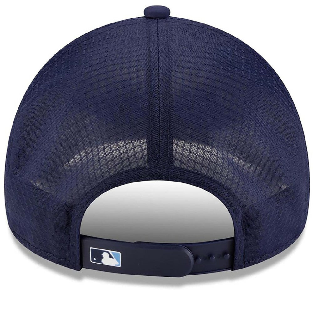 Tampa Bay Rays New Era 2026 Batting Practice Apex 9FORTY Adjustable Trucker Hat - Navy Hats