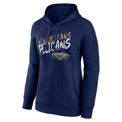 New Orleans Pelicans Women's Hustle Custom Pullover Hoodie Navy