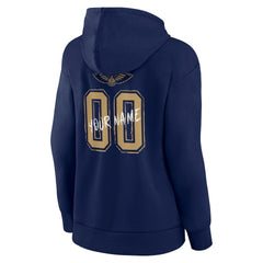 New Orleans Pelicans Women's Hustle Custom Pullover Hoodie Navy